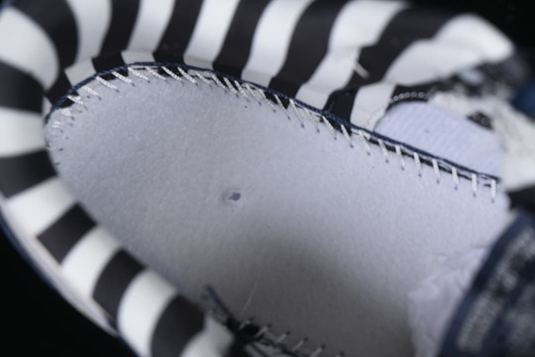 Close-up of stitching and interior lining
