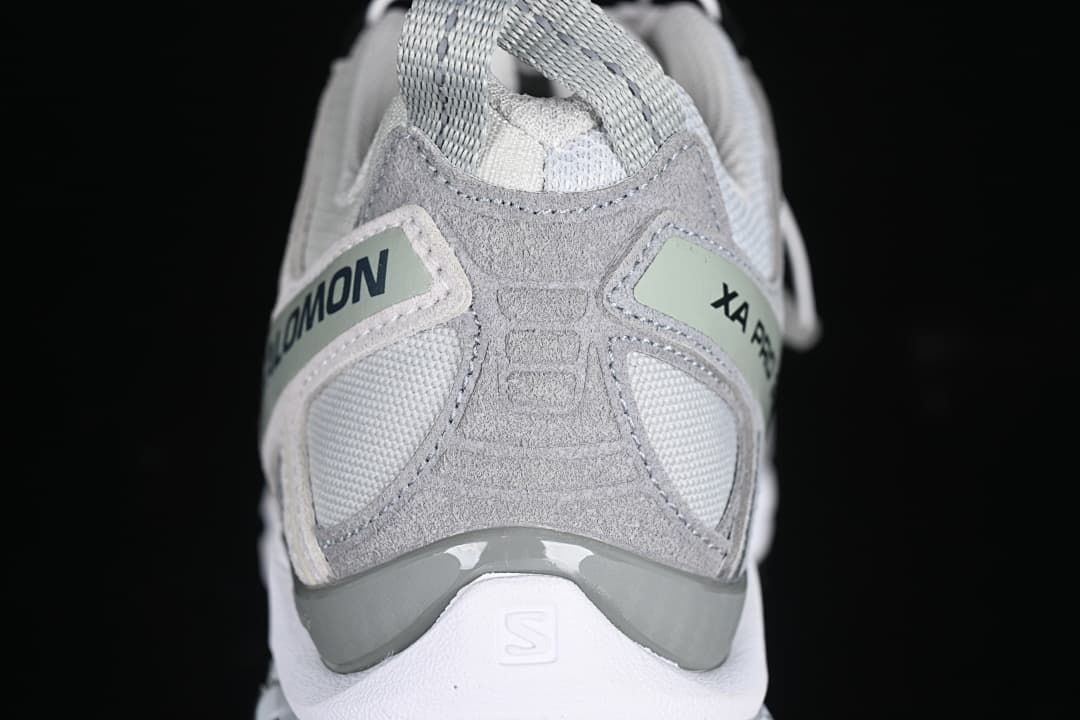 Close-up of the heel with Salomon and XA Pro branding