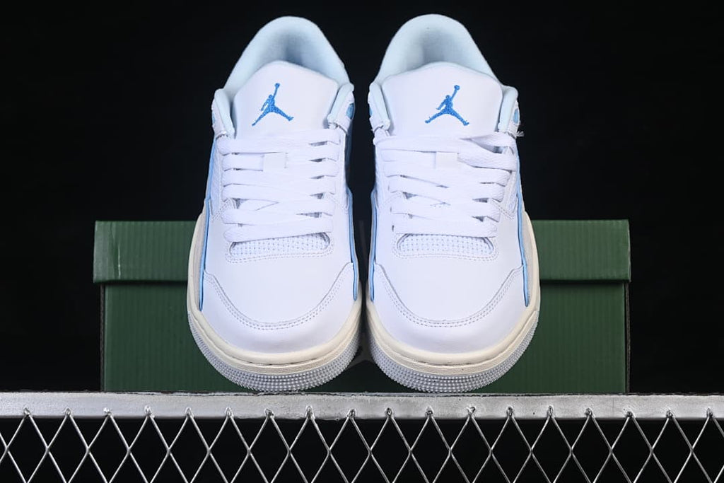Front view of the pair showing the toe boxes and laces