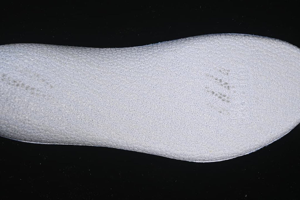 Close-up of the shoe’s textured insole surface