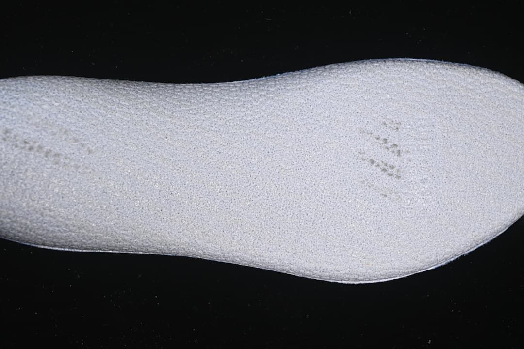 Close-up of the shoe’s textured insole surface