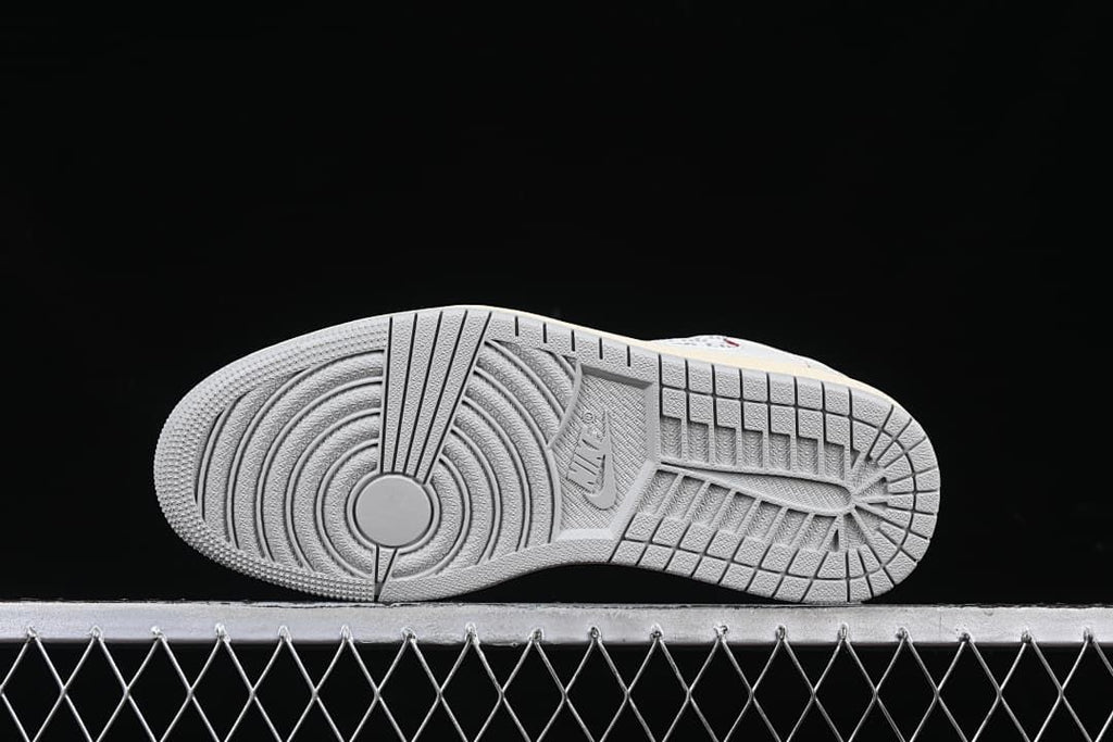 Underside view showing gray outsole tread.