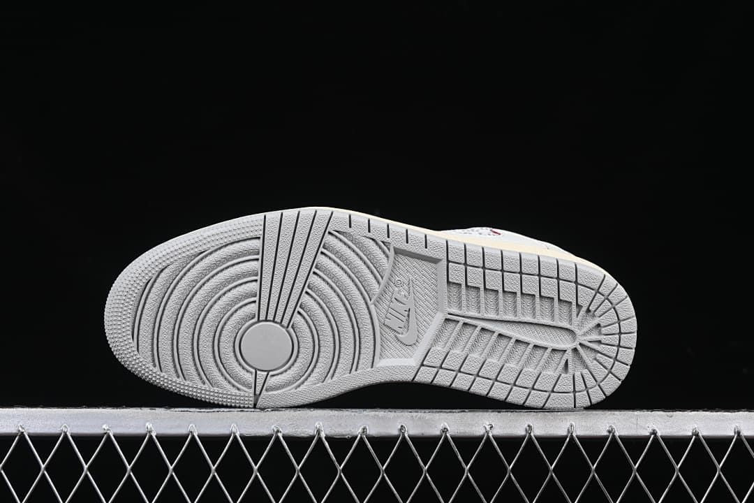 Underside view showing gray outsole tread.