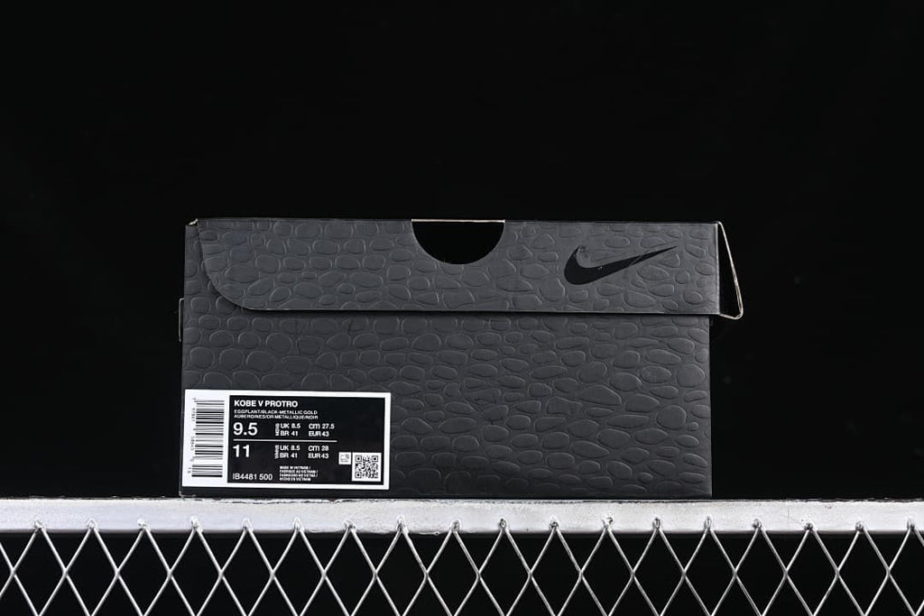 Shoe box label identifying Kobe V Protro and style code IB4481-500