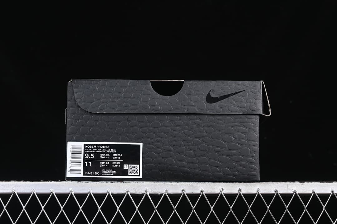 Shoe box label identifying Kobe V Protro and style code IB4481-500