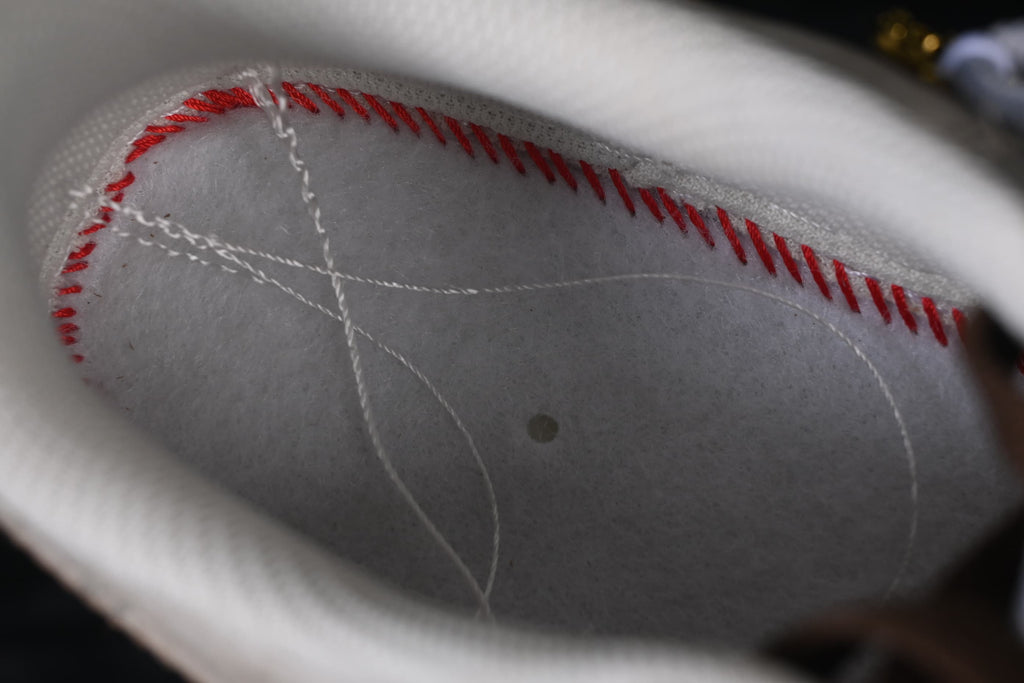 Close-up of interior stitching and lining