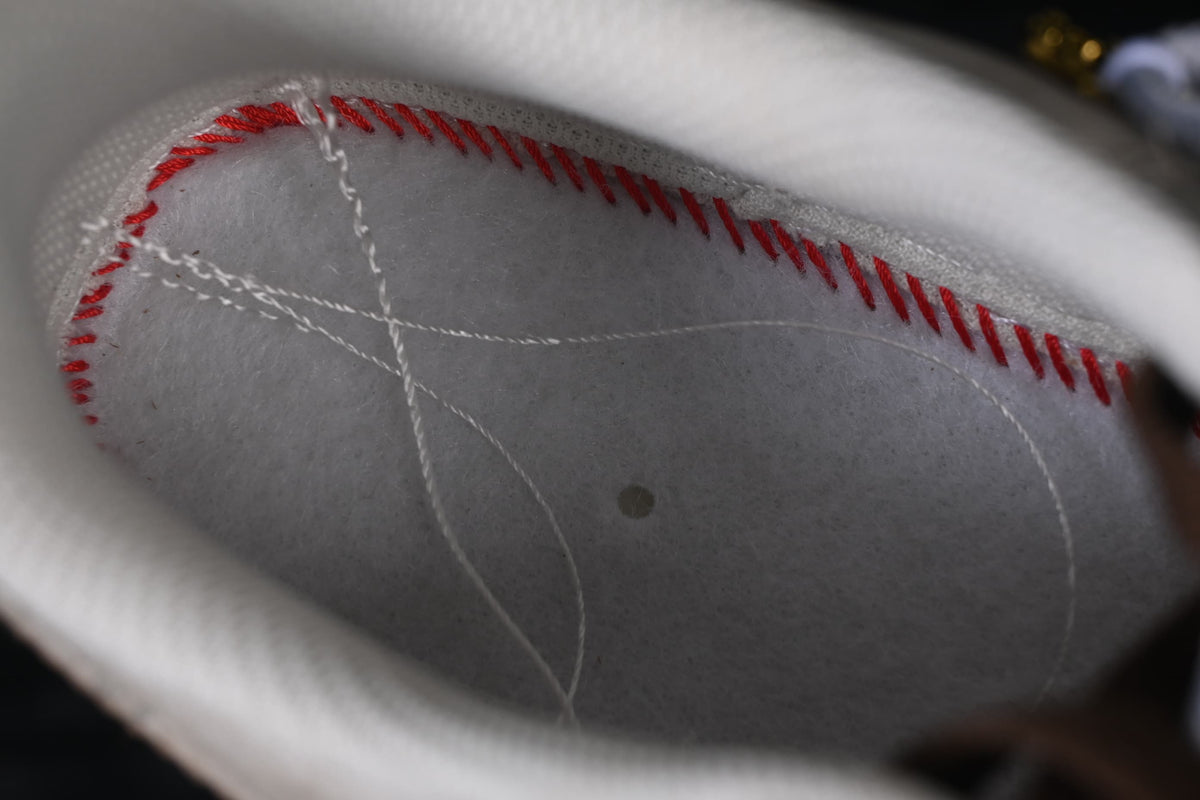 Close-up of interior stitching and lining