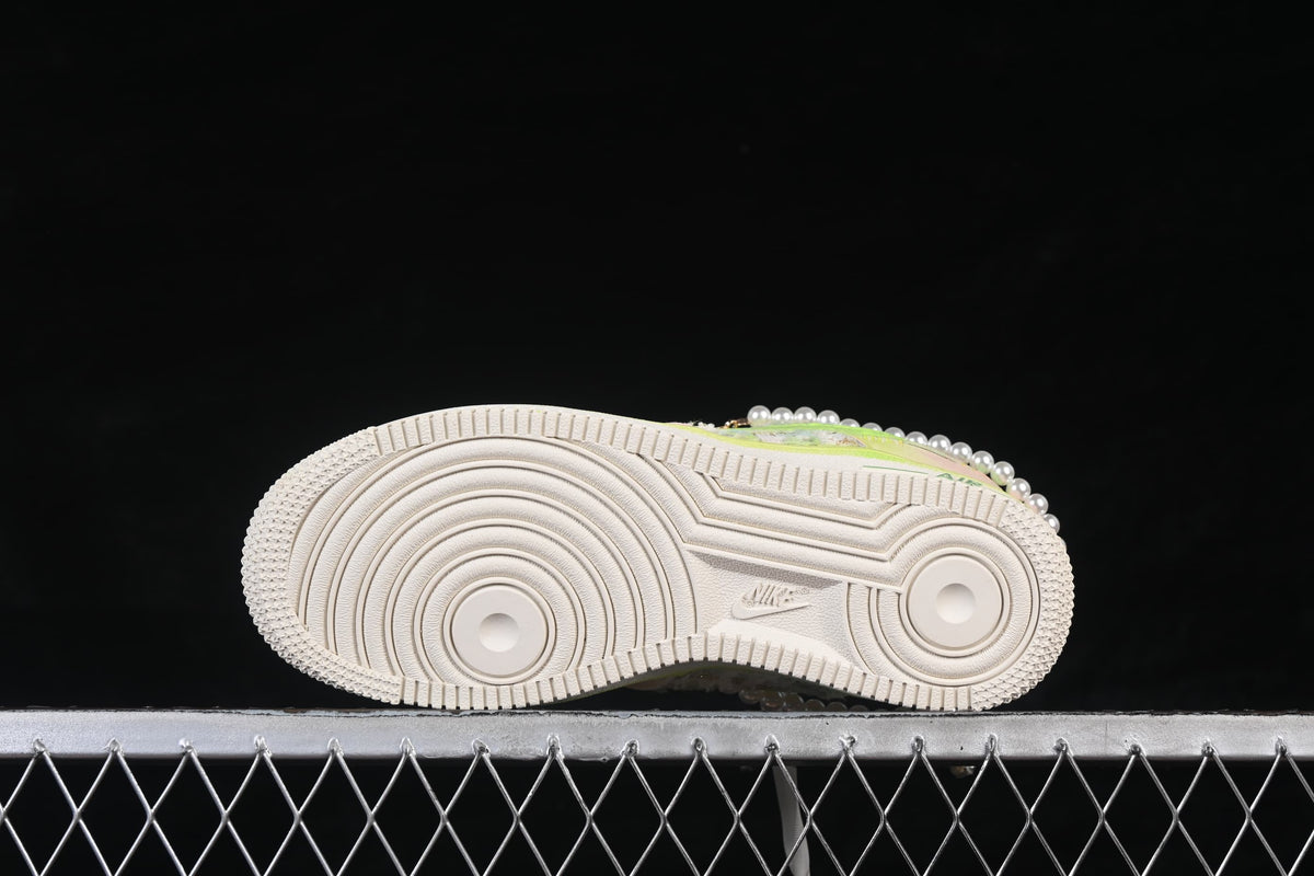 Underside view showing the circular tread pattern on the outsole
