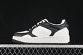 Side view of black-and-white Alo Recovery Mode low-top sneakers