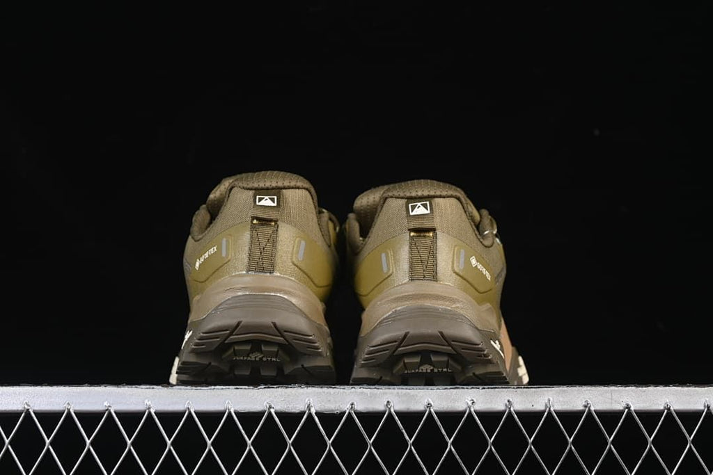 Rear view of both shoes showing heel details