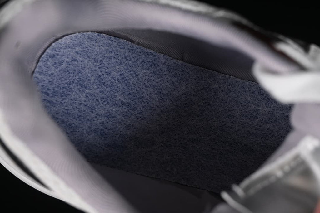 Close-up view inside the sneaker