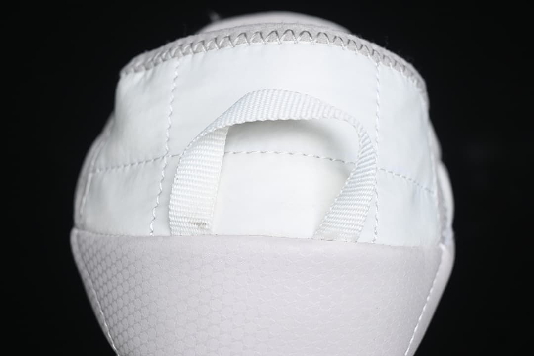 Rear view showing the pull loop and heel construction.