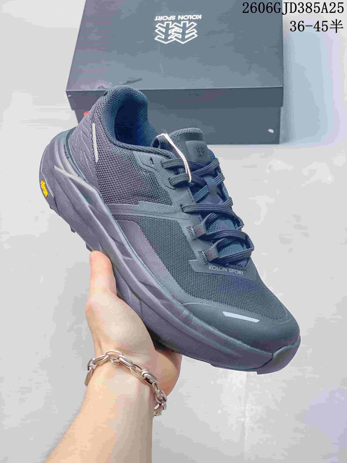 Close-up of an off-white Kolon Sport low-top shoe