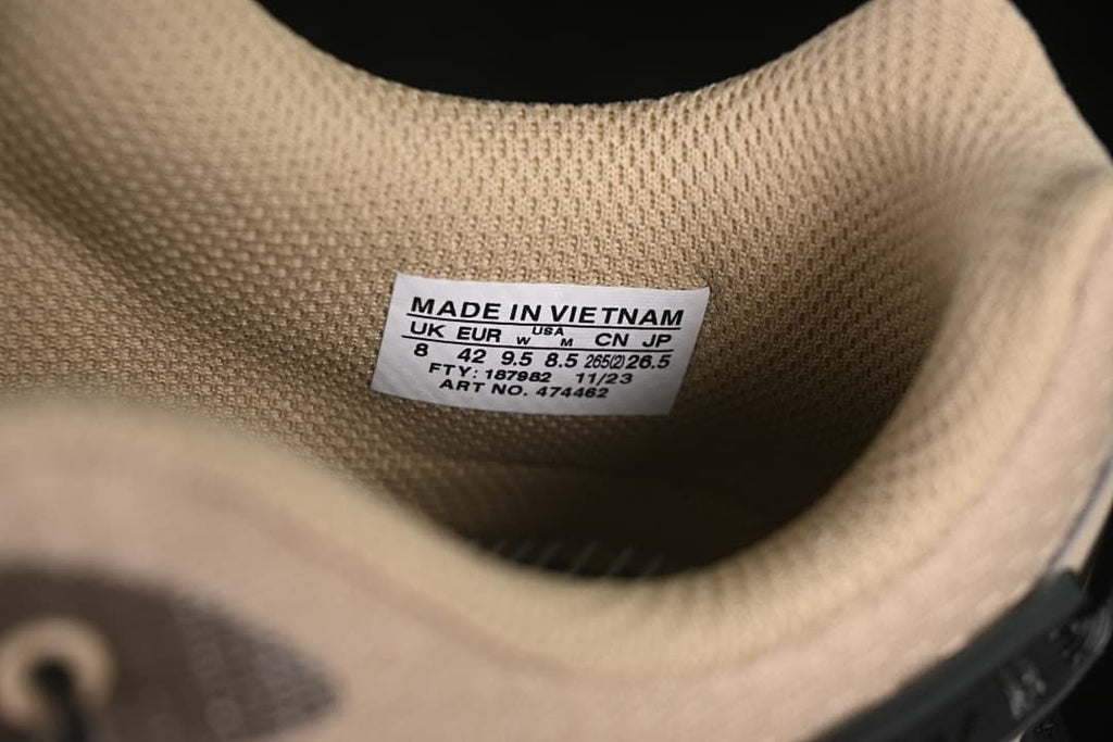 Close-up of the shoe size label showing UK 8 and EU 42.