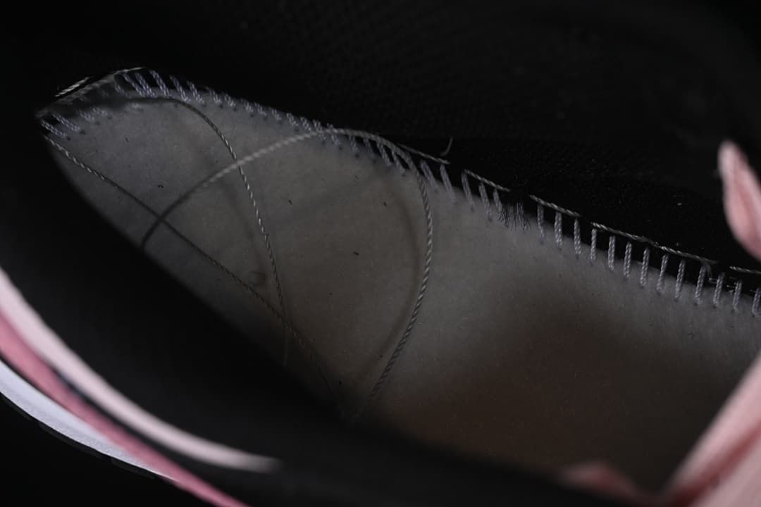 Close-up view inside the sneaker