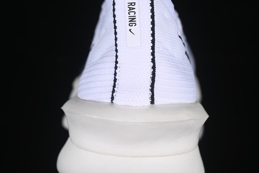 Rear view showing the heel tab and sculpted sole