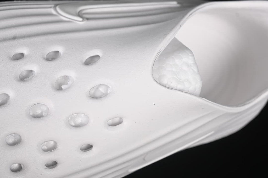 Close-up of upper perforations and interior opening