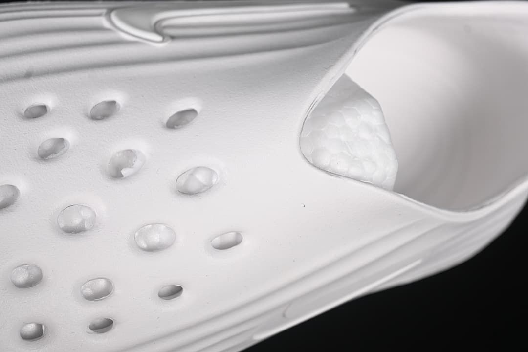 Close-up of upper perforations and interior opening