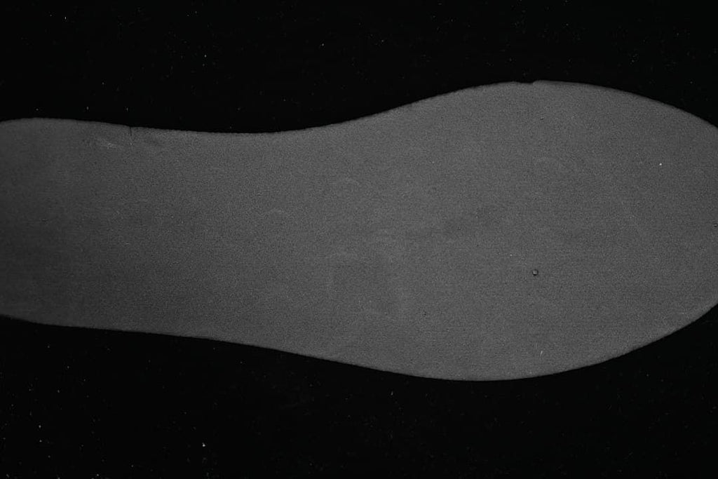 Close-up of the sneaker's dark insole.