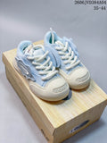 Pale blue Ocai chunky sneakers with rope-style laces and cream-colored soles
