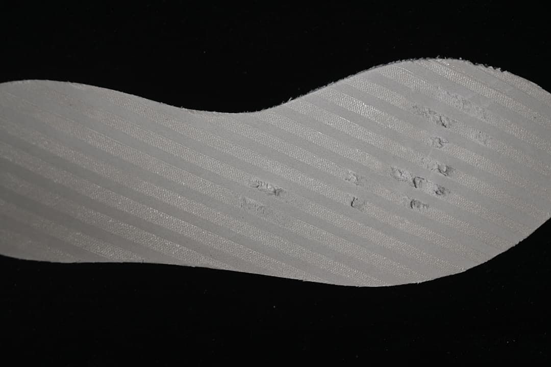 Close-up of the textured shoe insole