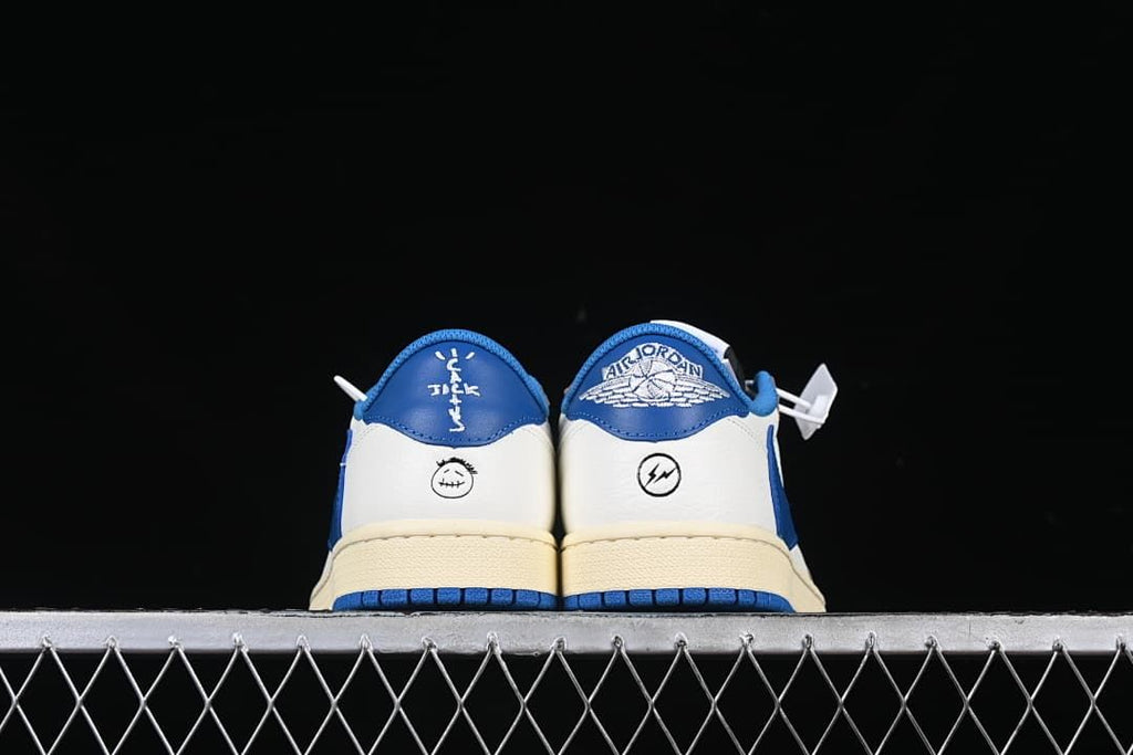 Rear view of the pair showing heel panels and graphic details