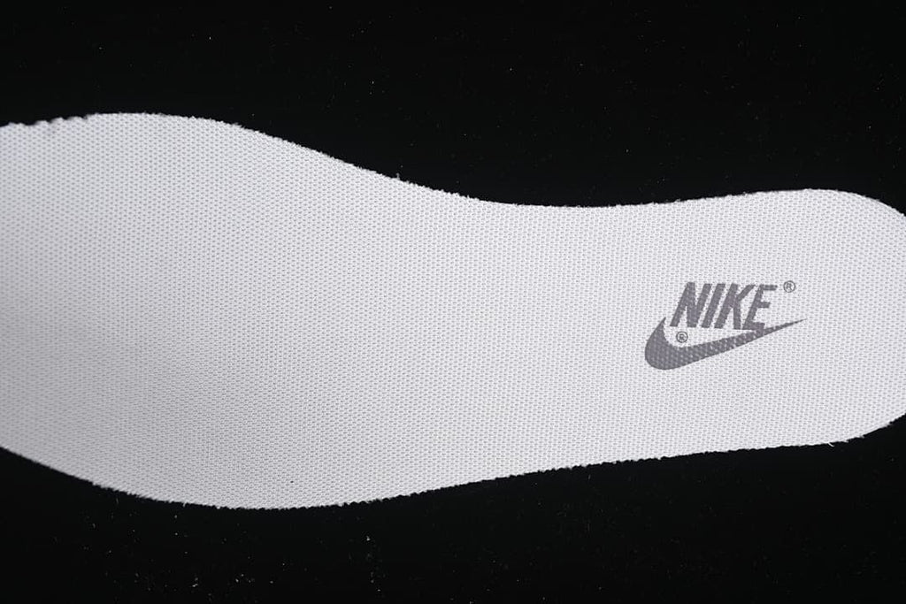Close-up of the white insole with a Nike logo