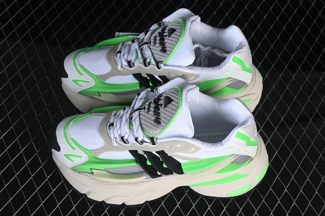 Pair of Adidas Adistar Jellyfish sneakers viewed from above.