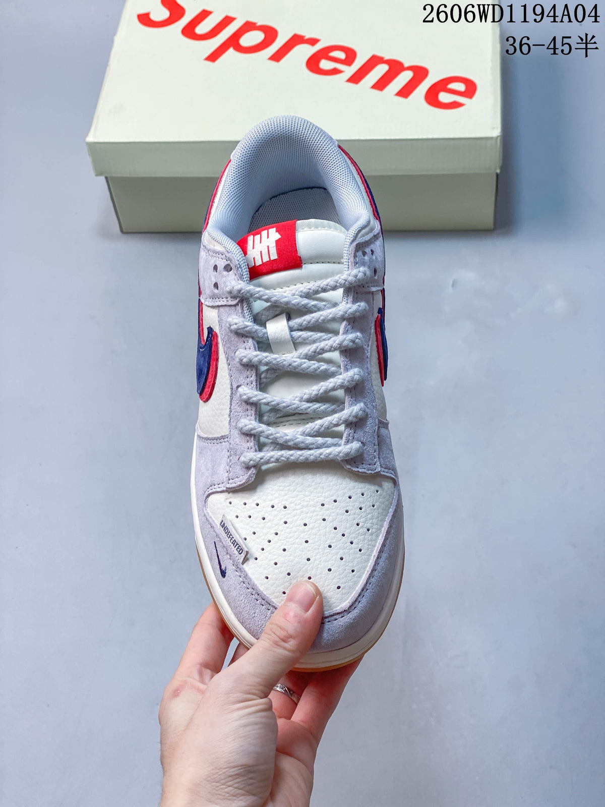 Top view showing laces, perforated toe, and contrast panels