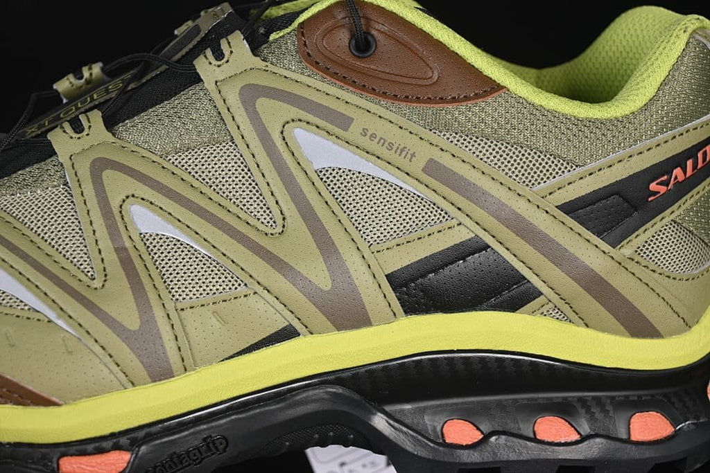 Close-up of the side panels, mesh sections, and printed Sensifit text.