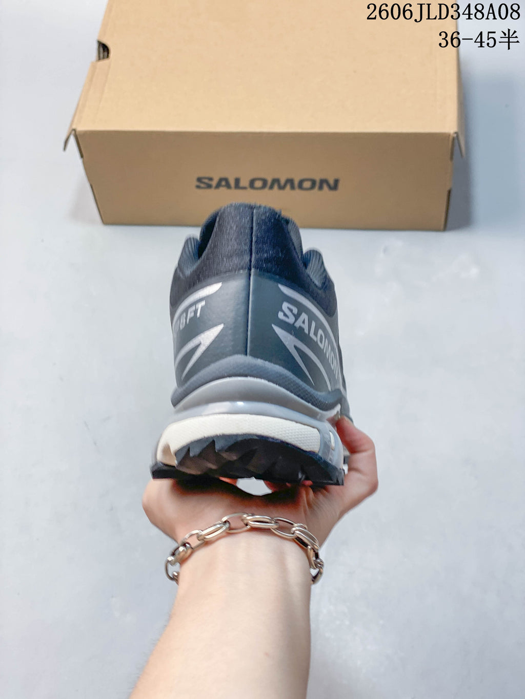 Rear view showing the heel branding and outsole