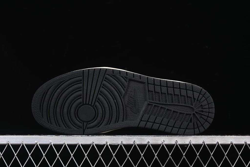 Underside view showing the black outsole tread