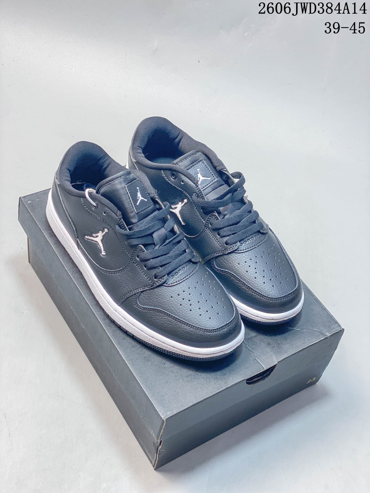 Pair of tonal grey Jordan Court Connect low-top sneakers
