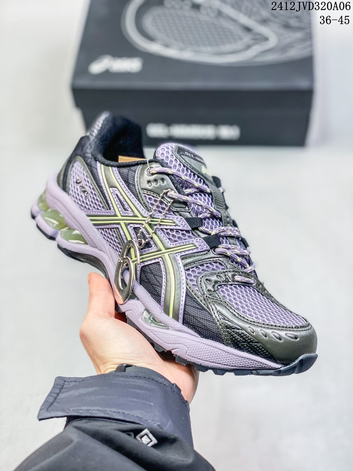 Angled side view of the ASICS Gel-Nimbus 10.1 sneaker with its layered upper and sculpted sole