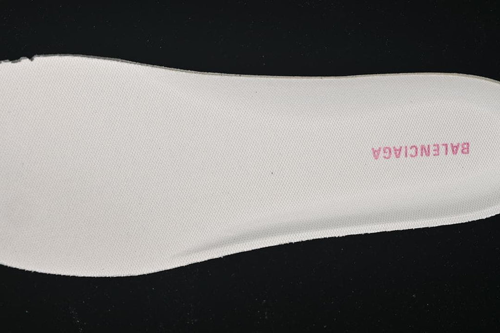 Close-up of the insole with Balenciaga branding