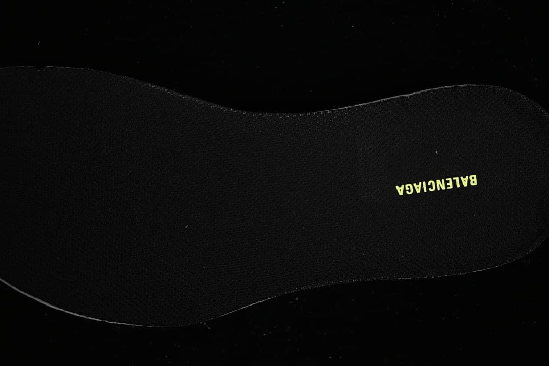 Black insole with a visible Balenciaga wordmark