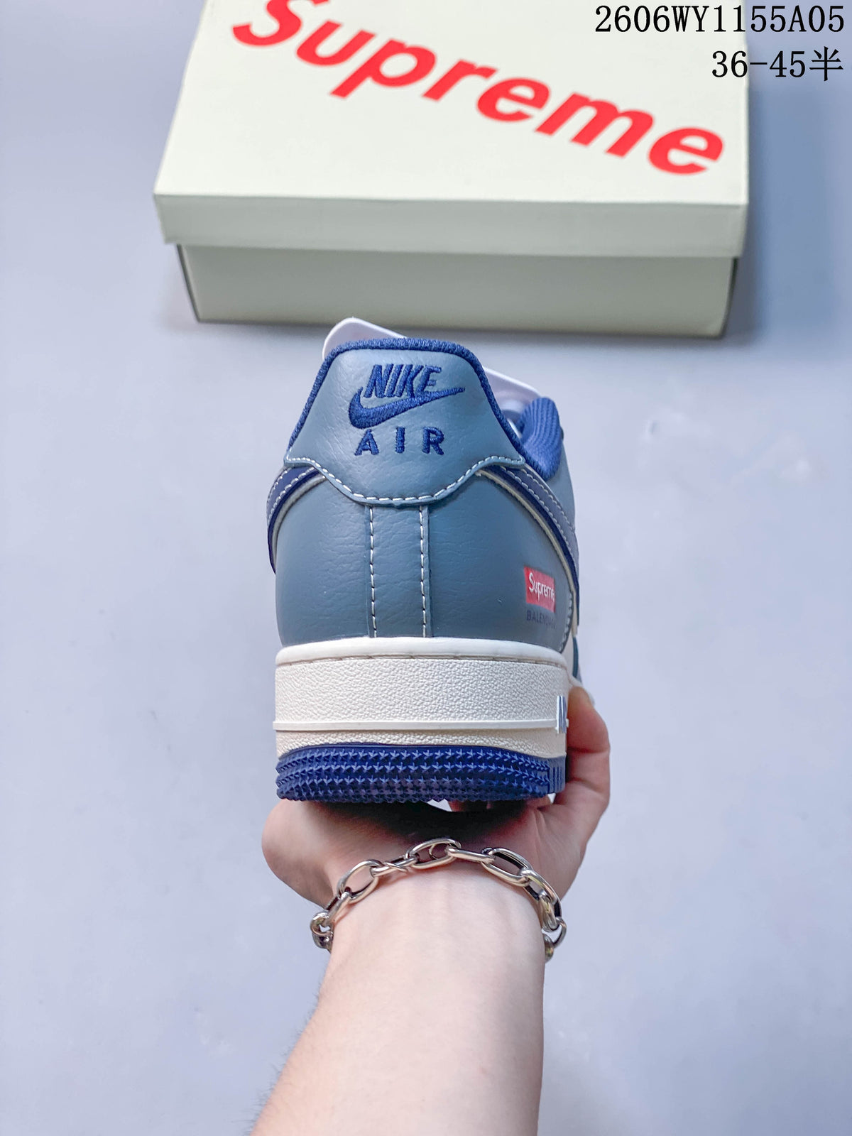Rear view of the sneakers showing heel details