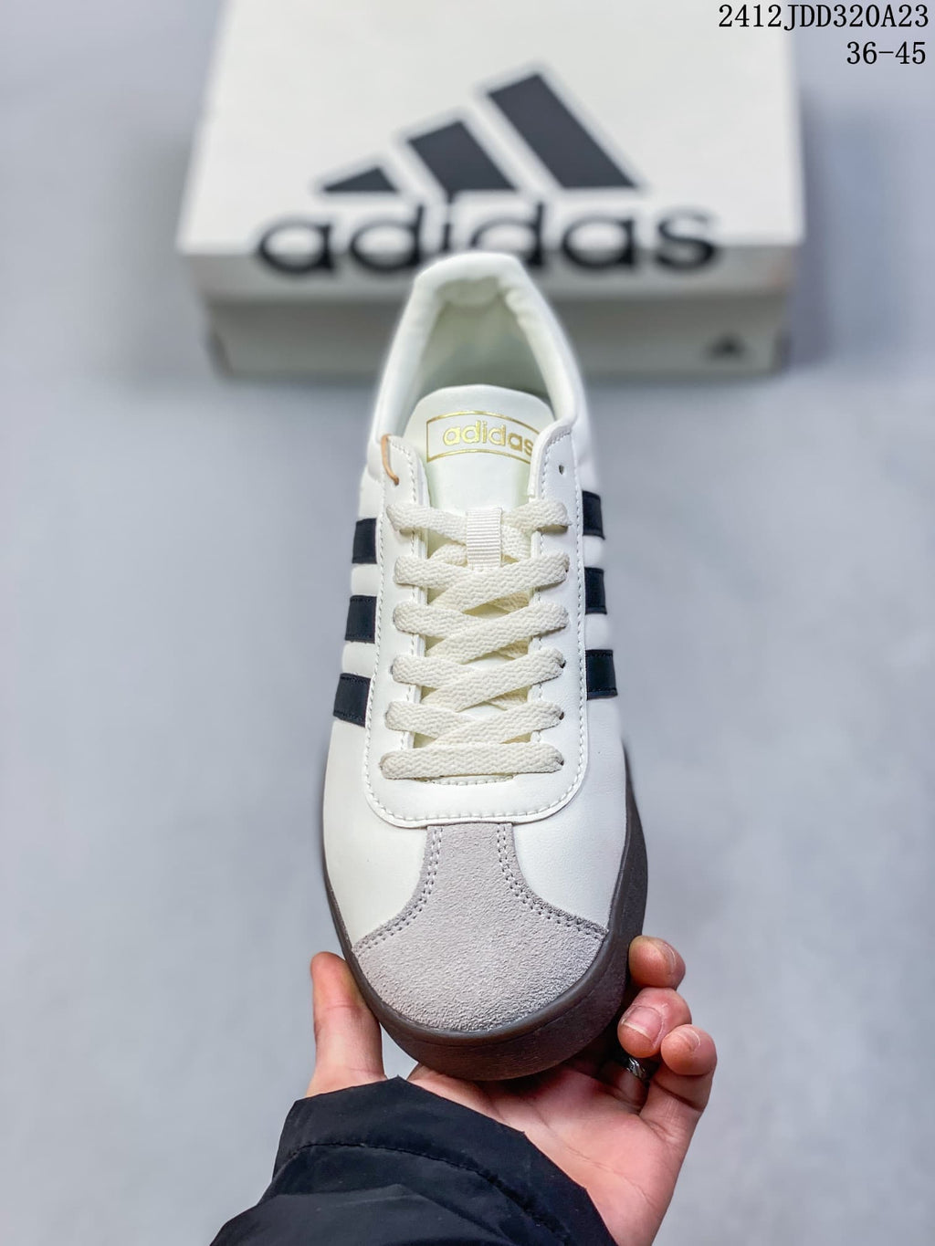 Front view showing the lace-up design and light-colored suede-look toe panel