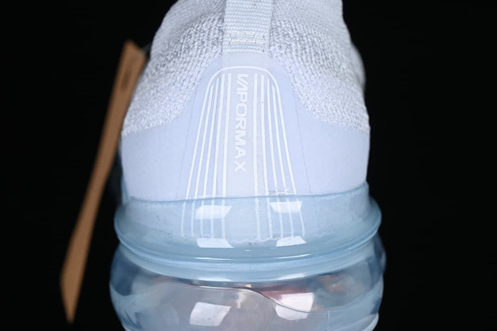 Rear view of the sneaker with VaporMax heel branding and translucent sole