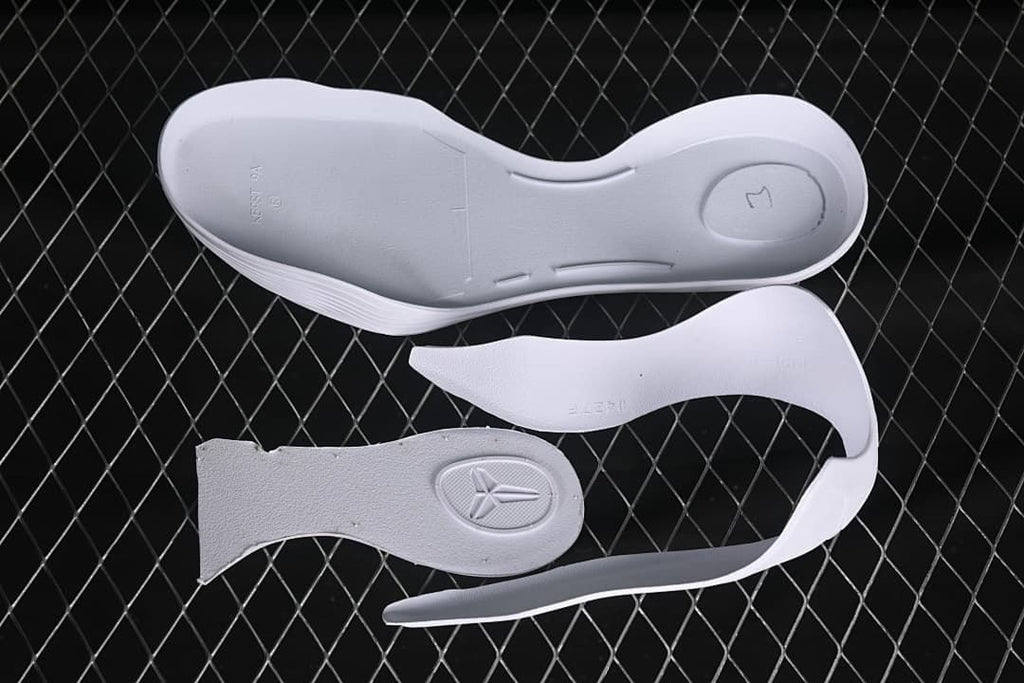 Removable shoe components displayed separately, including a Kobe-branded piece
