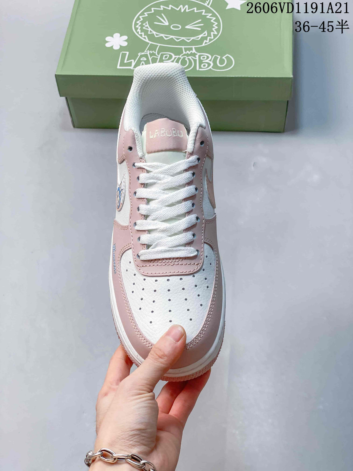 Top view of the sneaker showing white laces and a perforated toe