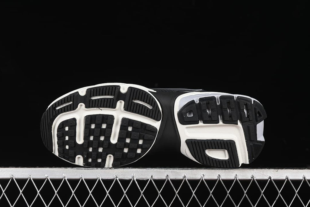 Underside view showing the black-and-white outsole tread