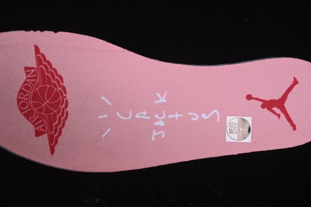 Pink insole with Jordan and graphic branding