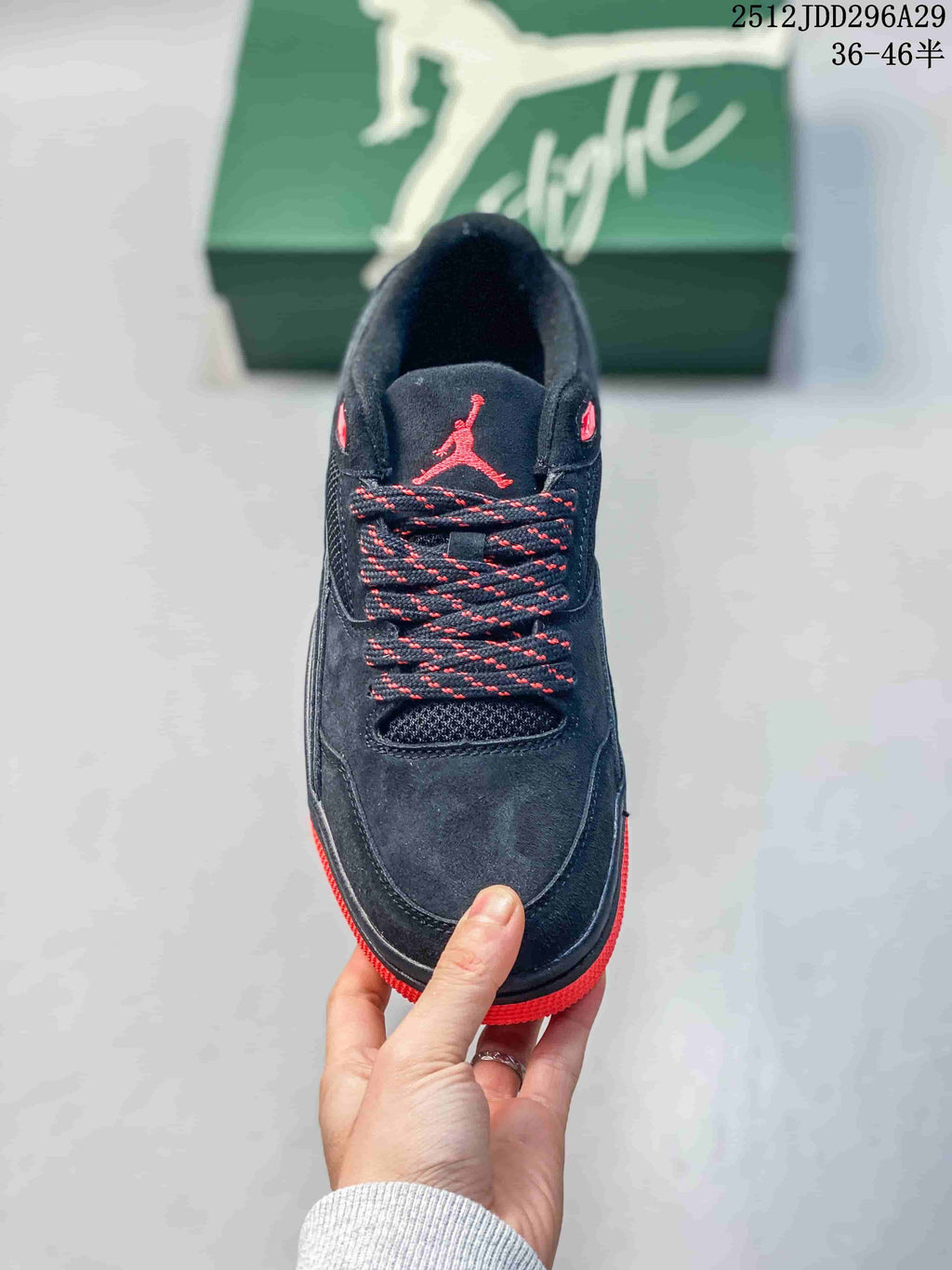 Top view showing patterned laces and mesh panels