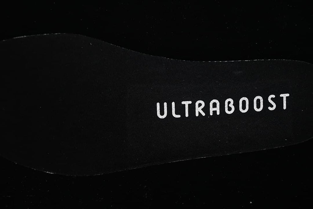 Close-up of the insole marked Ultraboost