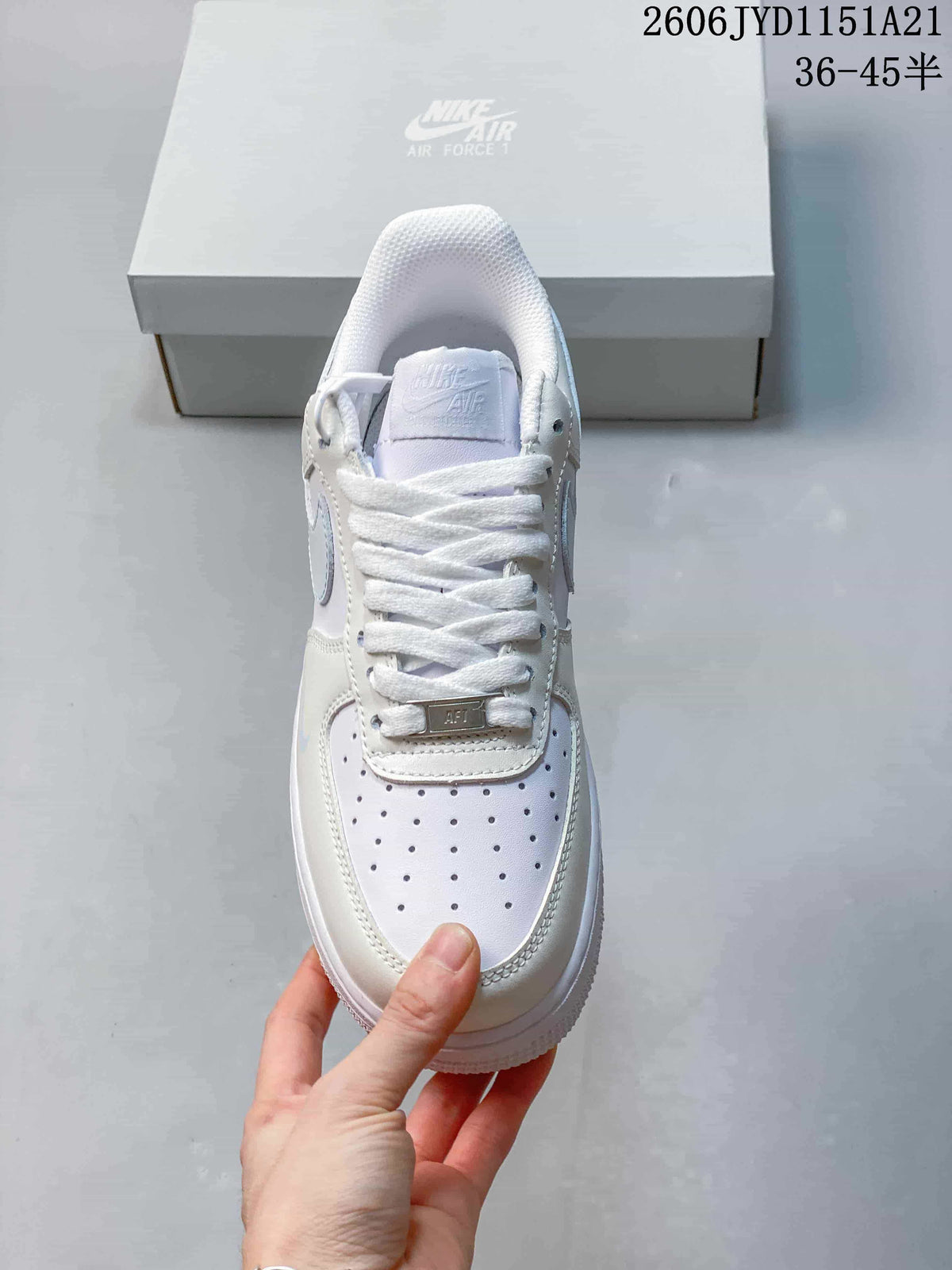 Top view showing the perforated toe and lace-up front