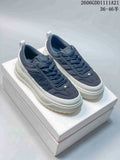Pair of navy Moncler Altive low-top lace-up sneakers with white soles