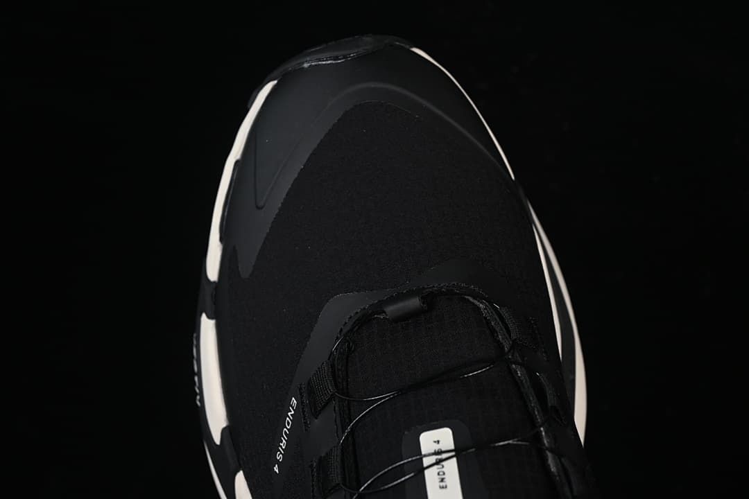 Close-up of the toe and lace area.