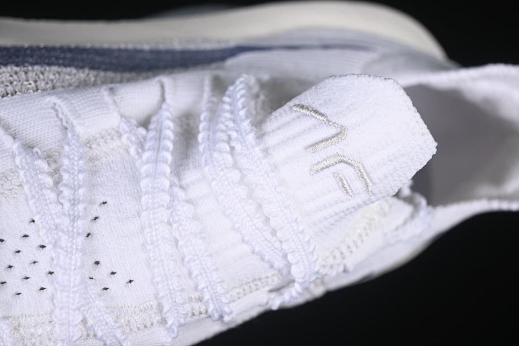 Close-up of the lace area and tongue