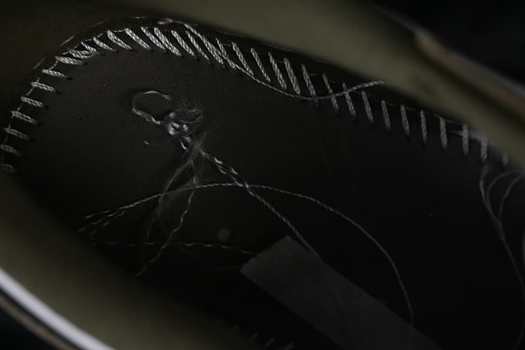 Close-up detail inside the sneaker